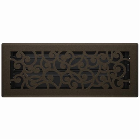 Continuaciones 4 x 12 in. Bronze Age Decorative Floor Register with Wonderland Design CO2061665